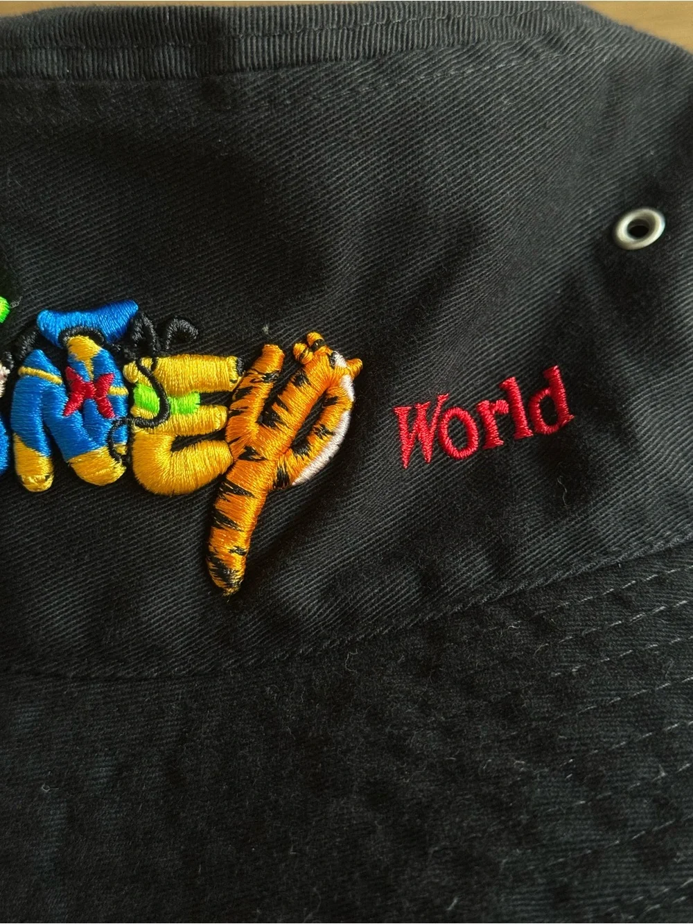 Vintage 90’s Walt Disney World Embroidered Black Bucket Hat OSFM Streetwear
